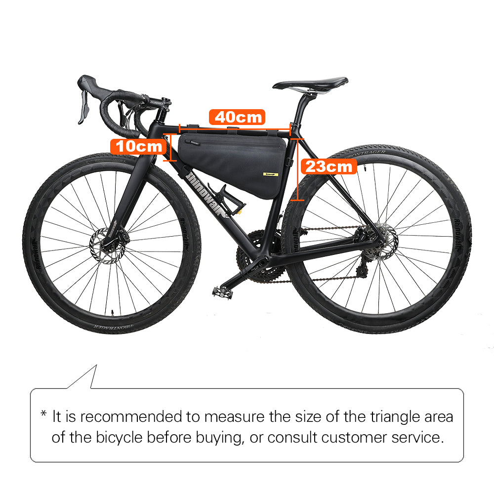 RHINOWALK X20654 Bike Triangle Tube Bag MTB Frame Bag TPU+Polyester Cycling Pouch
