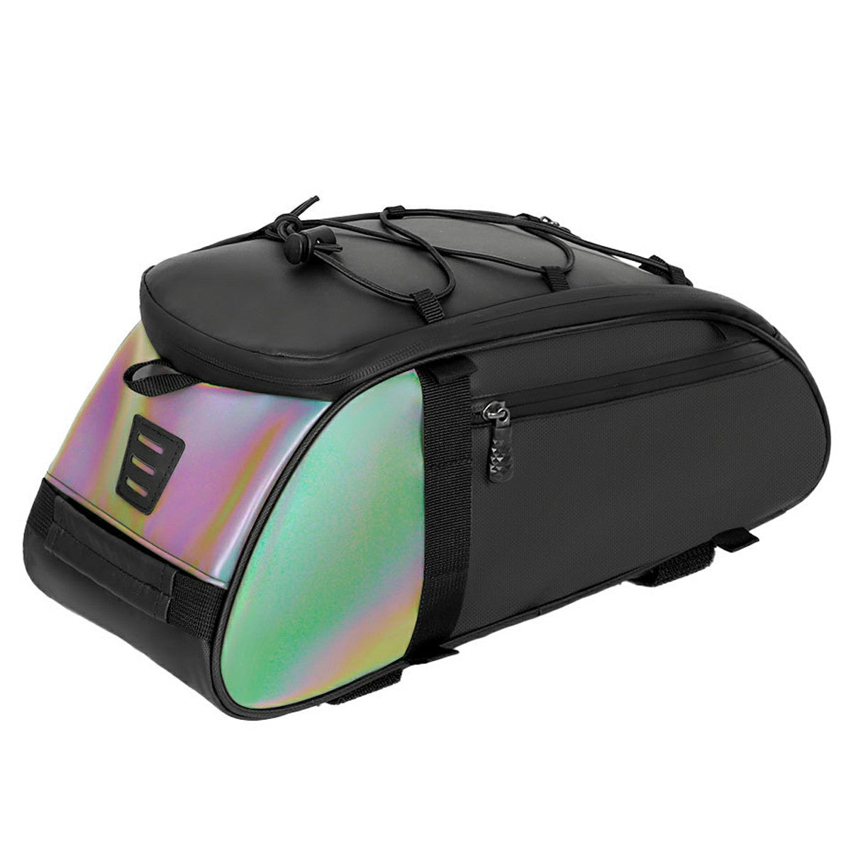 YA594 Polyester+PU Leather Bicycle Rear Rack Storage Bag Waterproof Bike Tail Pack
