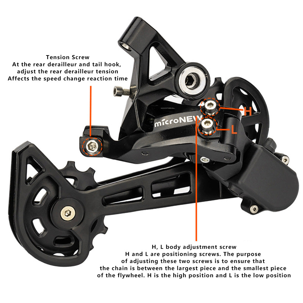 ZTTO microNEW Aluminum Alloy+PA Nylon 12 Speed Mountain Bike Right and Rear Shifter Set