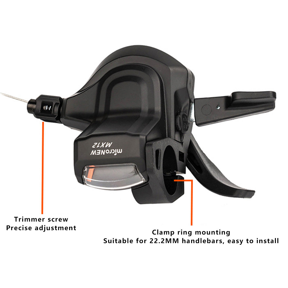 ZTTO microNEW Aluminum Alloy+PA Nylon 12 Speed Mountain Bike Right and Rear Shifter Set