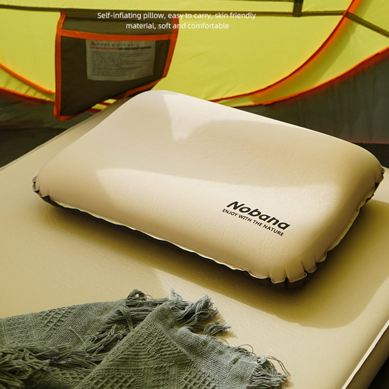 NOBANA Automatic Inflation Pillow Outdoor Camping Travel Head Cushion