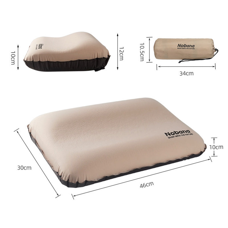 NOBANA Automatic Inflation Pillow Outdoor Camping Travel Head Cushion