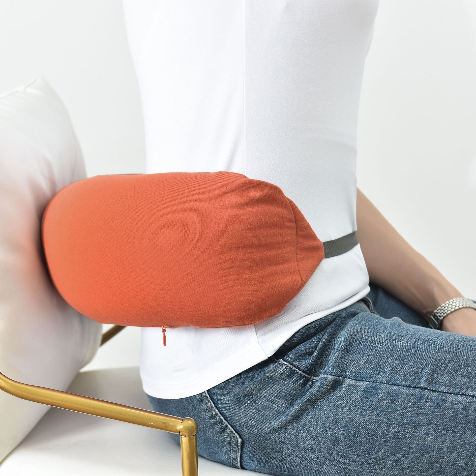Travel Pillow Cotton U-Shape Head Rest Neck Pillow with Hood for Airplane Car Office