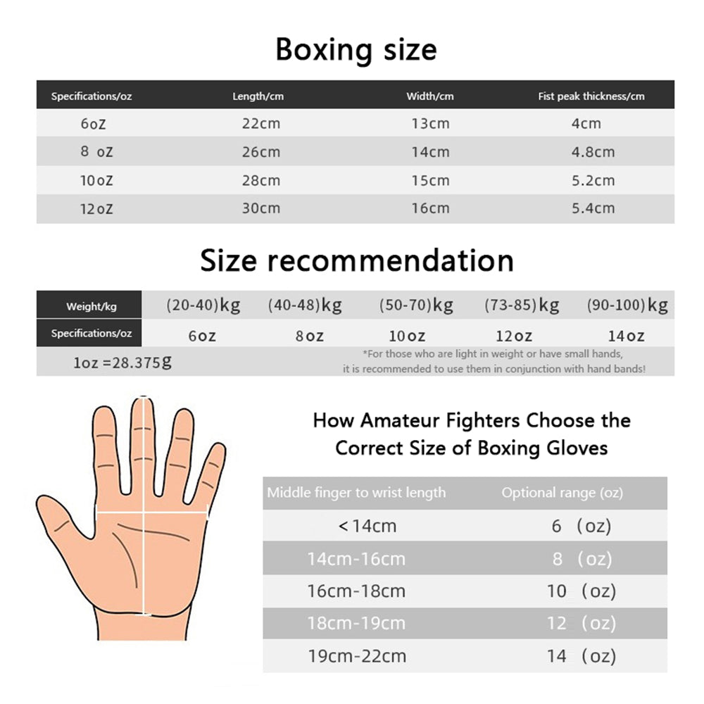 AIBEIJIAN 12oz Adult PU Mitts for Muay Thai MMA Wave Pattern Boxing Gloves