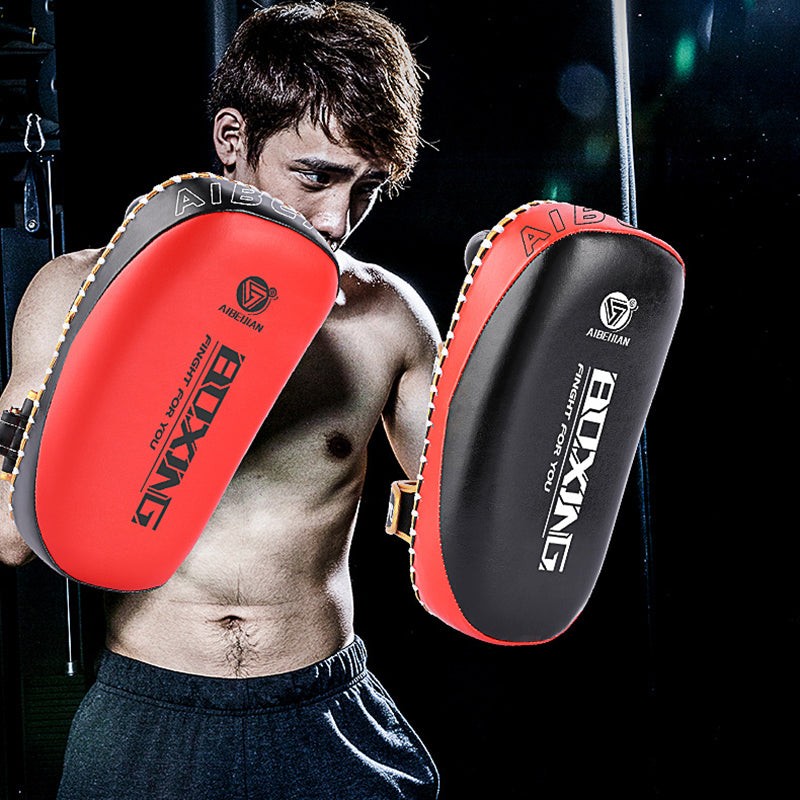 AIBEIJIAN PU Kicking Pad Heavy-Duty Curved Muay Thai Kick Target Training Foot Pad