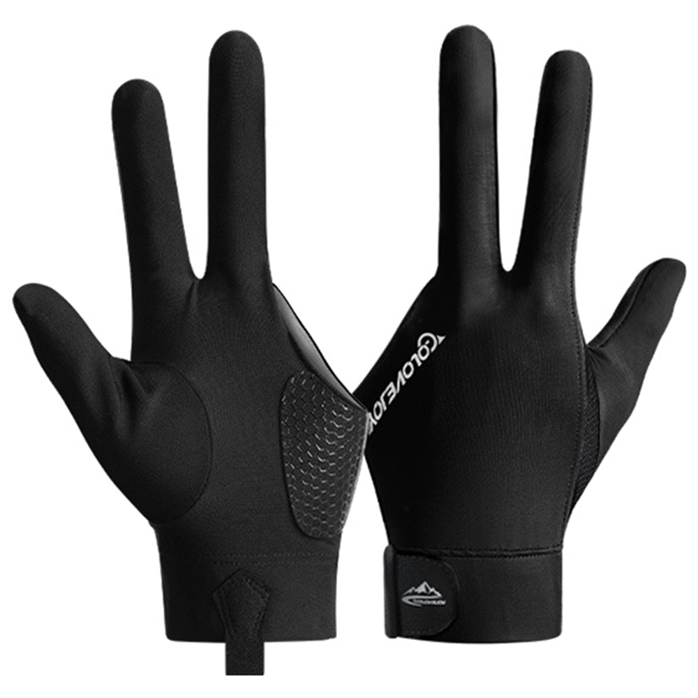GOLOVEJOY XG67 1Pc 3 Fingers Snooker Billiard Gloves Anti-slip Cue Pool Gloves