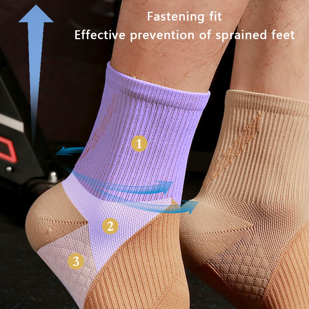 1 Pair Ankle Brace Compression Sleeve Nylon Plantar Fasciitis Pain Relief Foot Socks