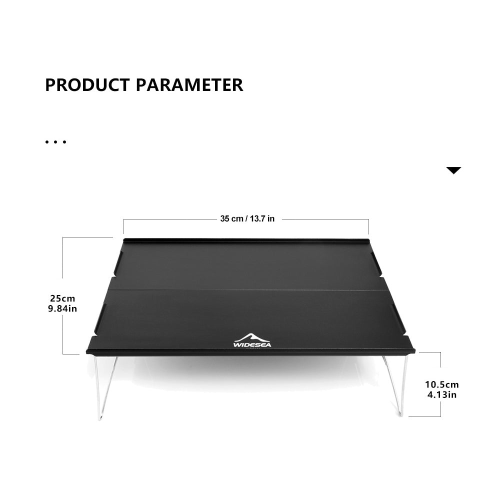 WIDESEA Outdoor Camping Detachable Aluminum Alloy Folding Table with Stainless Steel Legs