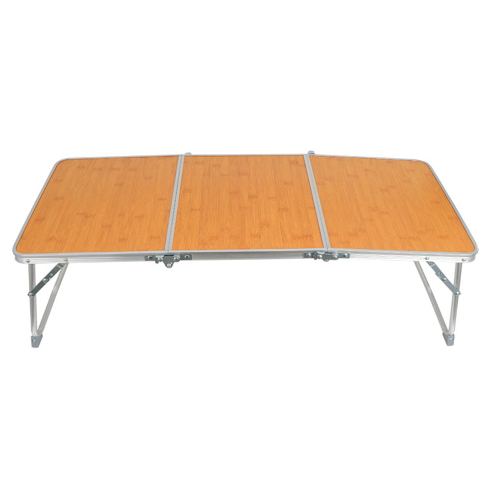 CLS 40.5x91.5x27cm Tri-fold Camping Picnic Table Portable Bamboo Board Table with Storage Bag