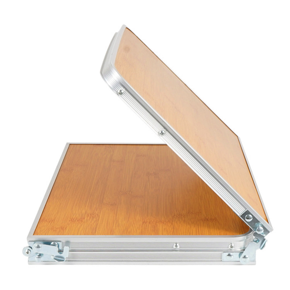 CLS 40.5x91.5x27cm Tri-fold Camping Picnic Table Portable Bamboo Board Table with Storage Bag
