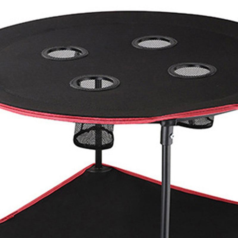 600D Oxford Cloth Round Camping Table Outdoor Folding Table for Backpacking Picnic