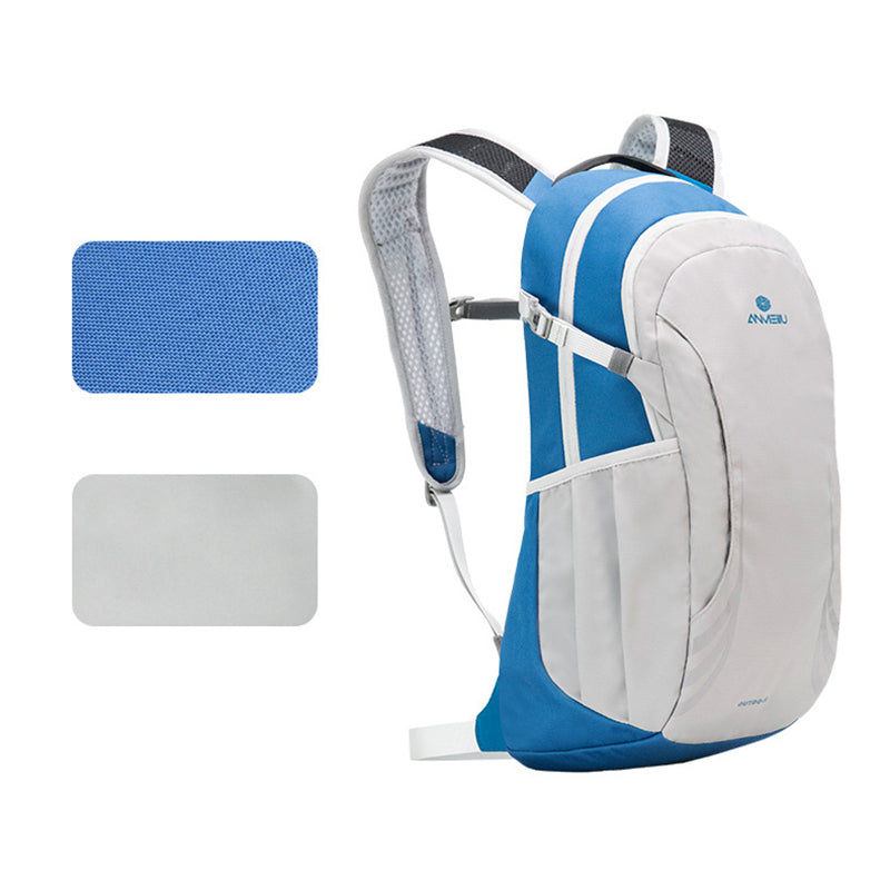 ANMEILU 1062 20L Nylon+Polyester Backpack Hiking Cycling Large Shoulders Bag - Light Grey+Blue