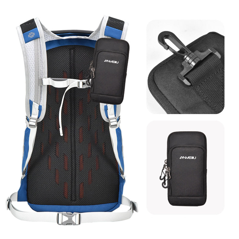 ANMEILU 1062 20L Nylon+Polyester Backpack Hiking Cycling Large Shoulders Bag - Light Grey+Blue