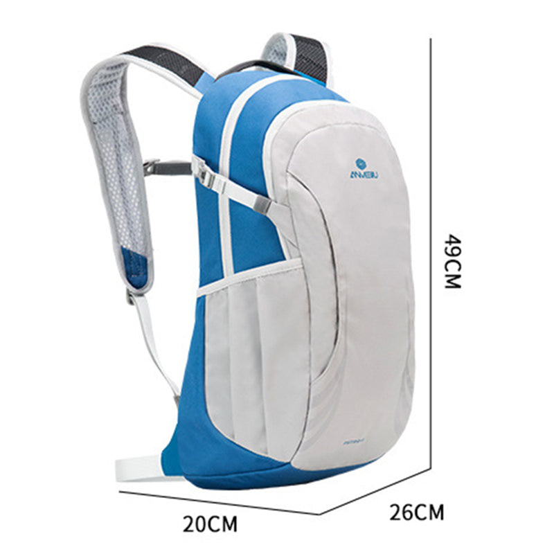 ANMEILU 1062 20L Nylon+Polyester Backpack Hiking Cycling Large Shoulders Bag - Light Grey+Blue