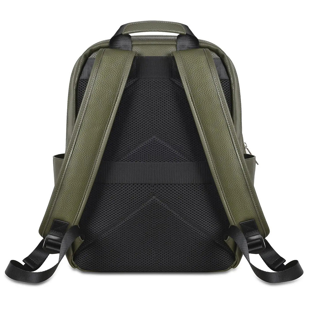 WIWU Osun PU Leather Travel Laptop Backpack Large Capacity Business Dual Shoulders Bag - Green