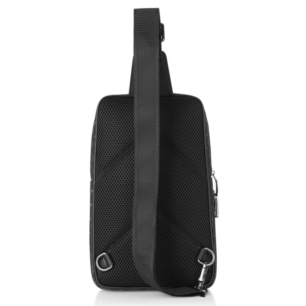 WIWU Anti-Theft Fingerprint Lock Crossbody Sling Bag PVC Chest Bag Daypack