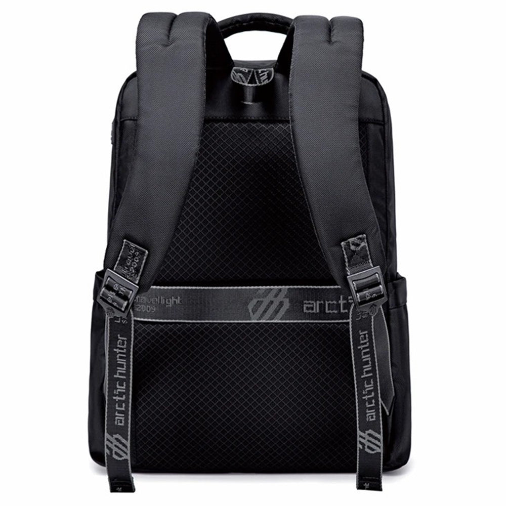 ARCTIC HUNTER B00478 17-Inch Laptop Backpack USB Port Men's Oxford Cloth Travel Bag - Black