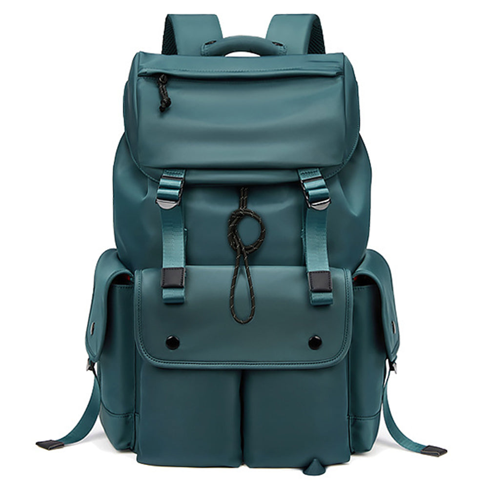 Nylon College Student Book Bag Travel Backpack 16-Inch Laptop Shoulders Bag - Army Green