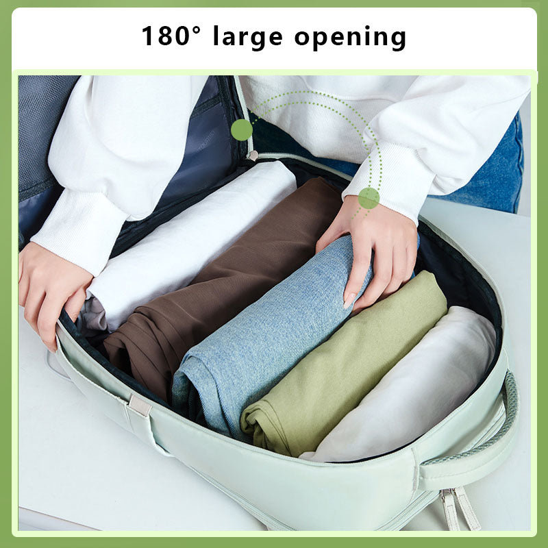 VICTORIATOURIST V7056 Polyester Travel Backpack Dual Shoulder Laptop Bag with USB Port - Light Green