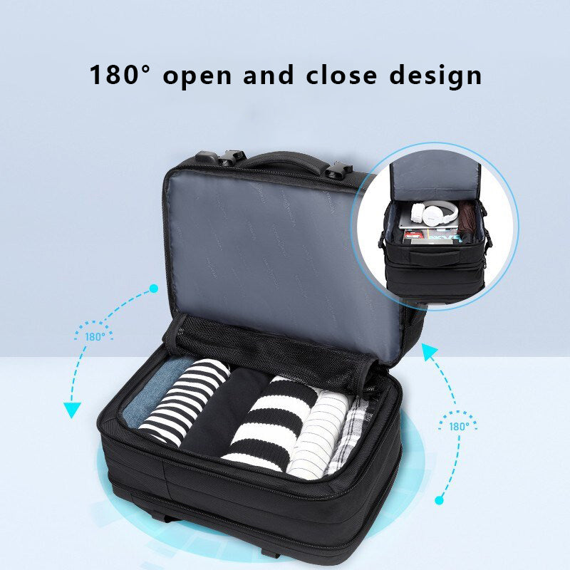 VICTORIATOURIST V9012 Capacity Expandable Business Travel Backpack 17.3-inch Laptop Dual Shoulder Bag