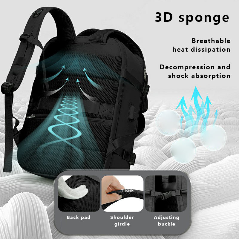 VICTORIATOURIST V7051 Travel Climbing Backpack Laptop Carrying Polyester Daypack - Black