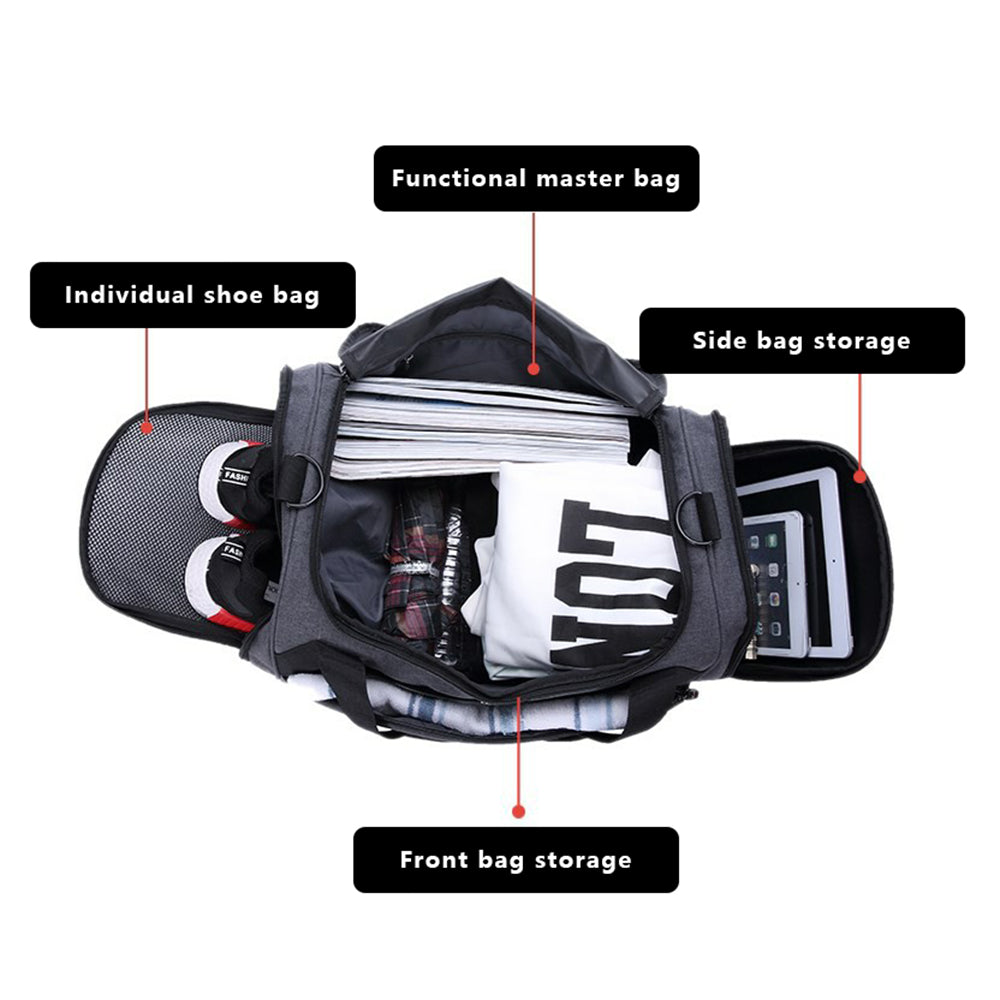 VICTORIATOURIST V7010 Wet and Dry Separation Duffel Bag Nylon Shoulder Bag, Small Version