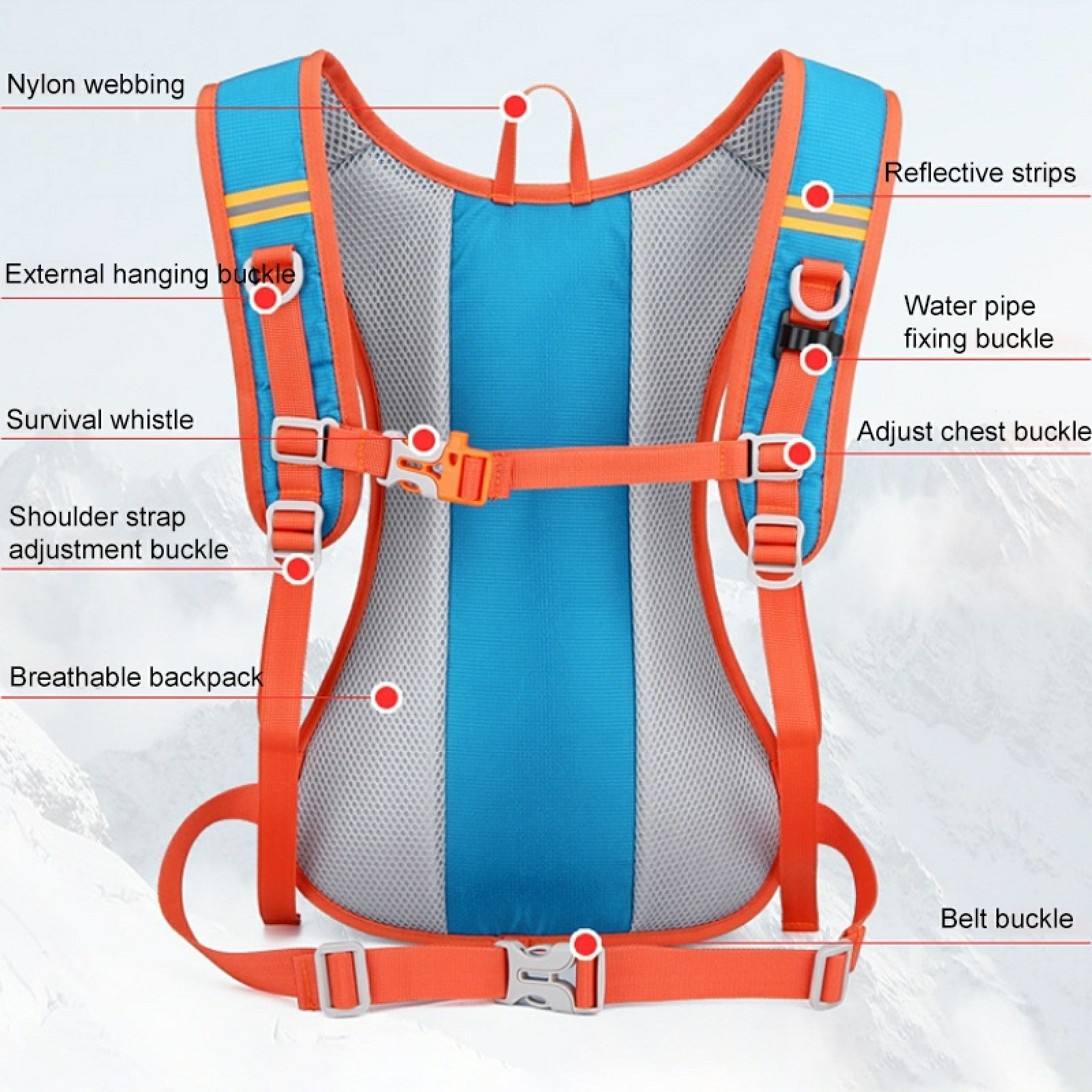 HAWEEL HWL7030 Outdoor Ultra-light Hiking Backpack Oxford Cycling Rucksack Travel Daypack