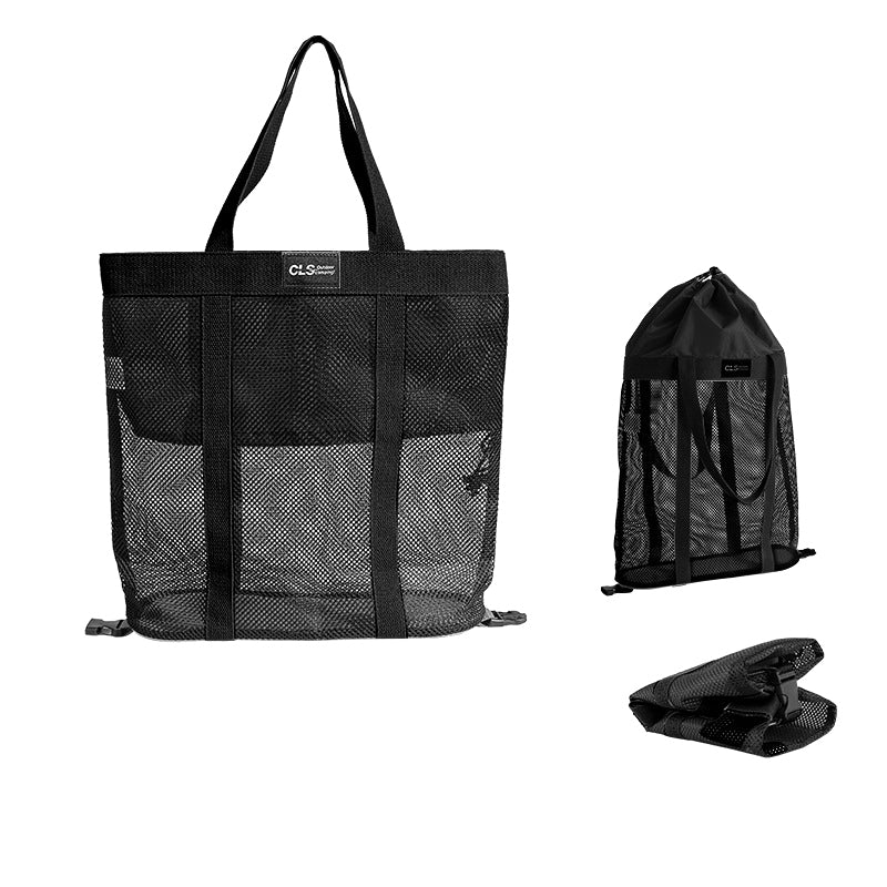 CLS Large Capacity Camping Picnic Beach Mesh Bag Oxford Cloth Travel Shopping Tote Bag