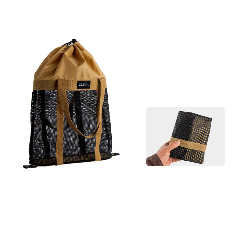 CLS Large Capacity Camping Picnic Beach Mesh Bag Oxford Cloth Travel Shopping Tote Bag