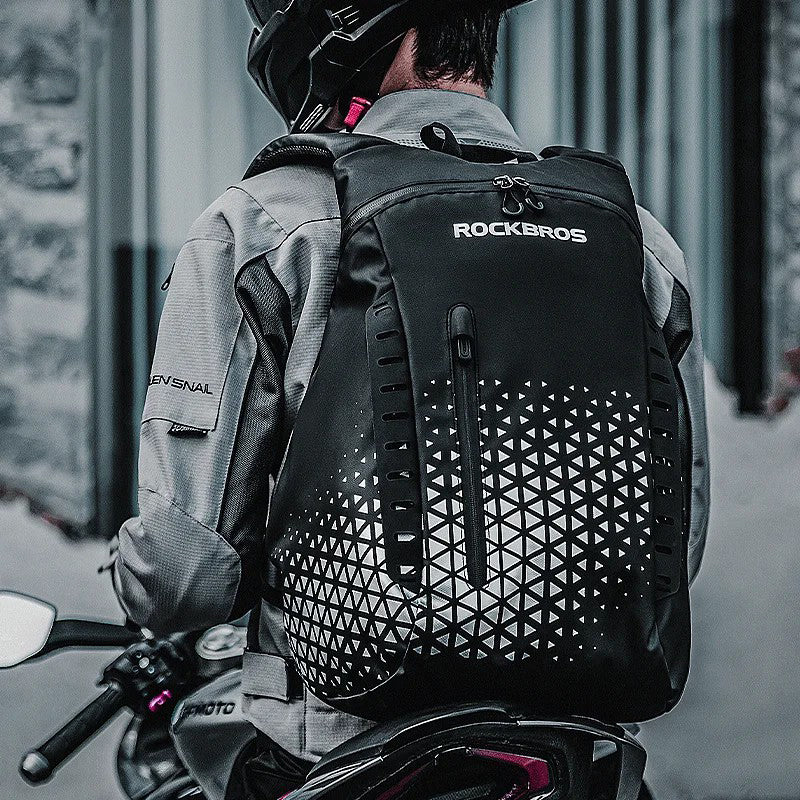 ROCKBROS H36 14.5L Motorcycle Helmet Storage Backpack Reflective Shoulder Bag