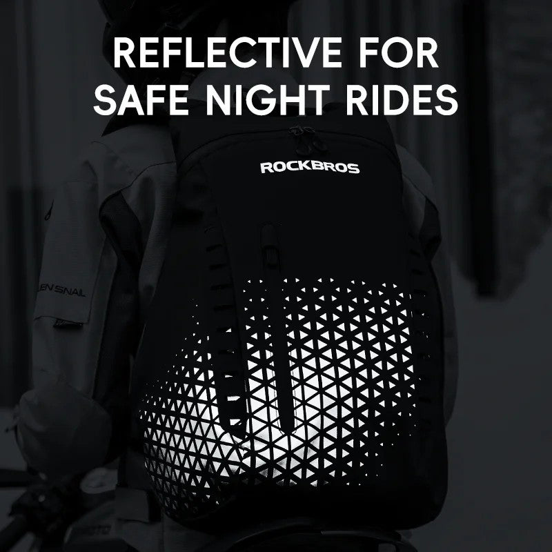ROCKBROS H36 14.5L Motorcycle Helmet Storage Backpack Reflective Shoulder Bag