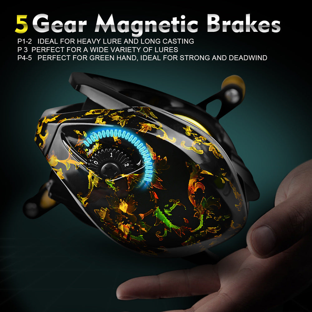 PROBEROS VHA120 7.2:1 High-Speed Baitcasting Reel with Magnetic Brake System, Fishing Reel