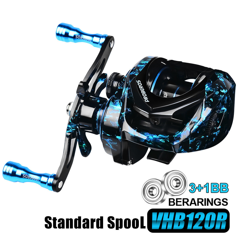 PROBEROS VHB120 Metal Baitcasting Reel 3+1BB Bearing Fishing Reel