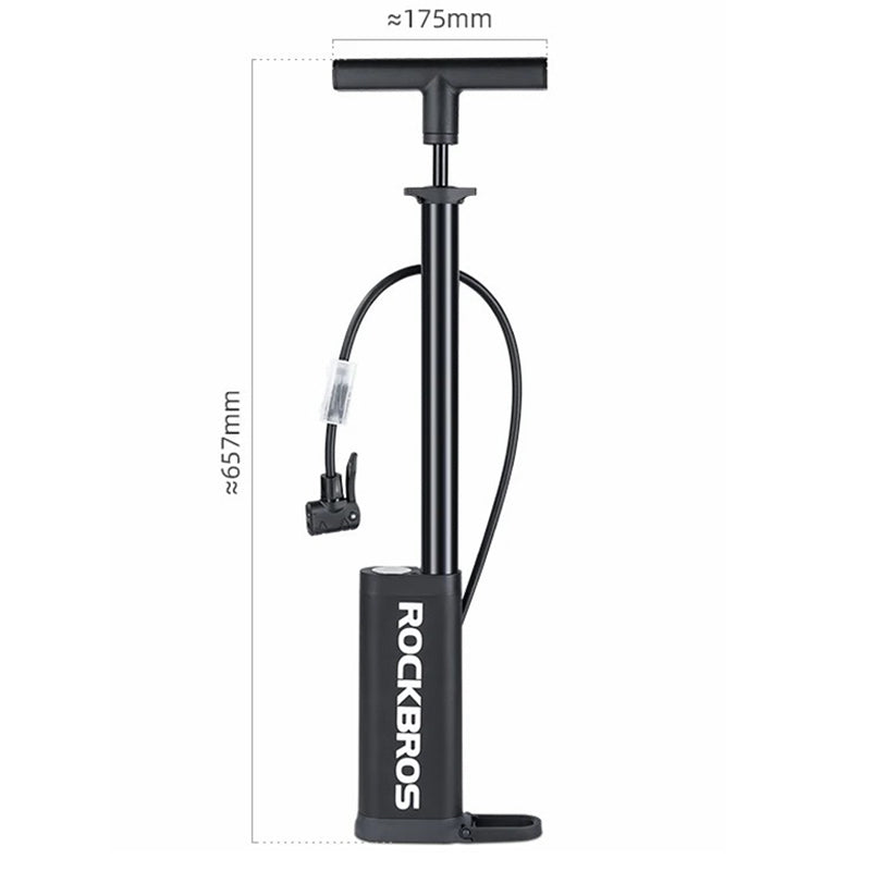 ROCKBROS P32B-18 Bicycle Pump Ball Pump Inflator 160PSI Portable Schrader Valve / Presta Valve Inflation Inflator Bike Air Pump