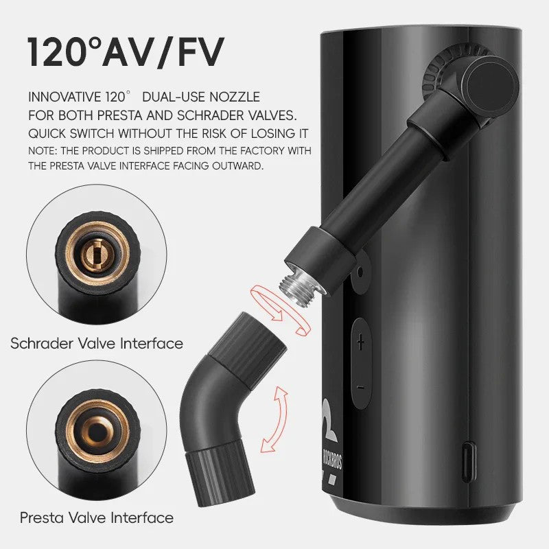 ROCKBROS QJCQBM1 Electric Pump 5000mAh Smart Air Pump Portable Fast Ball Inflation with Precise Pressure Gauge