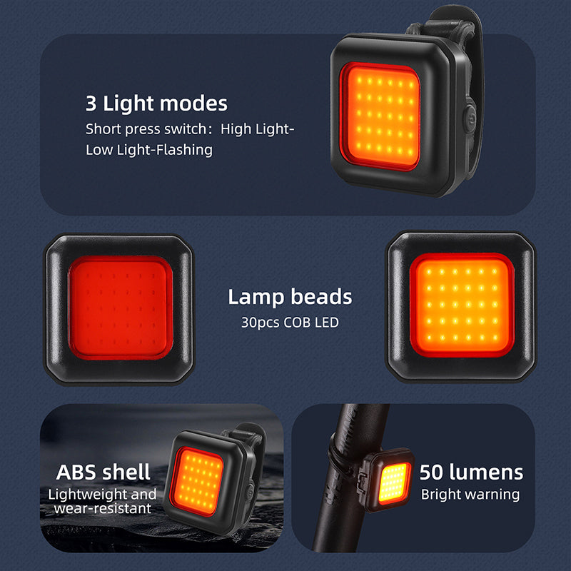 WEST BIKING YP0701418 Bike Cycling LED Light Road MTB Bicycle Safety Lamp