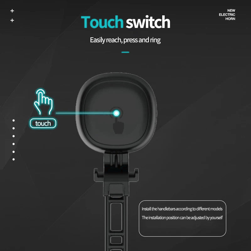 LEADBIKE LD69 Adjustable Volume Waterproof Bicycle Touch Electric Horn
