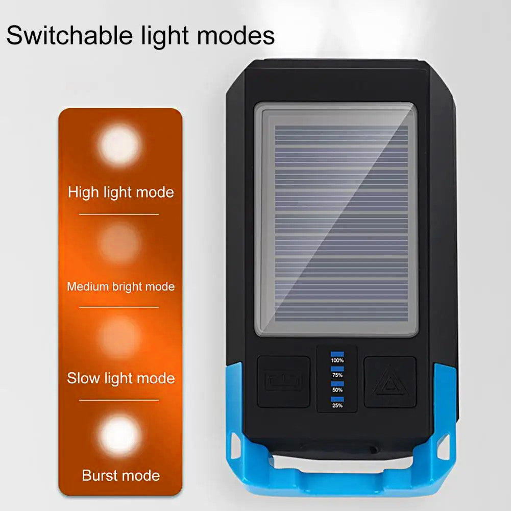 BG-1706 USB+Solar Rechargeable Bike Lights Waterproof 6 Light Modes Bicycle Dual Headlight with Horn Alarm