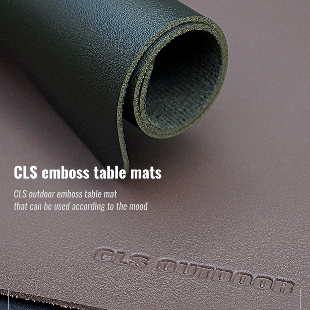 CLS 27.5x19cm Outdoor Camping Table PU Leather Mat Anti-dirt Picnic Tablecloth