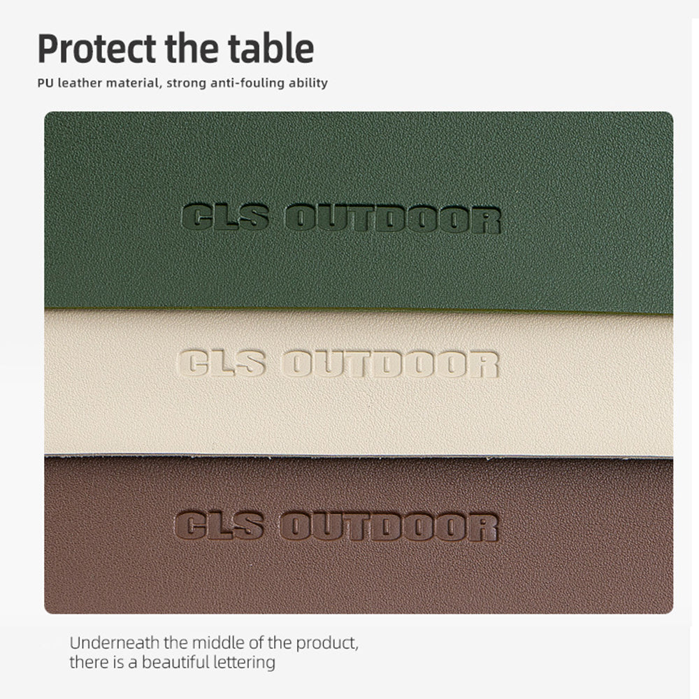 CLS 27.5x19cm Outdoor Camping Table PU Leather Mat Anti-dirt Picnic Tablecloth