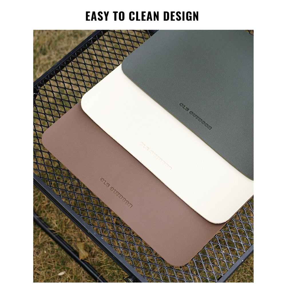 CLS 27.5x19cm Outdoor Camping Table PU Leather Mat Anti-dirt Picnic Tablecloth