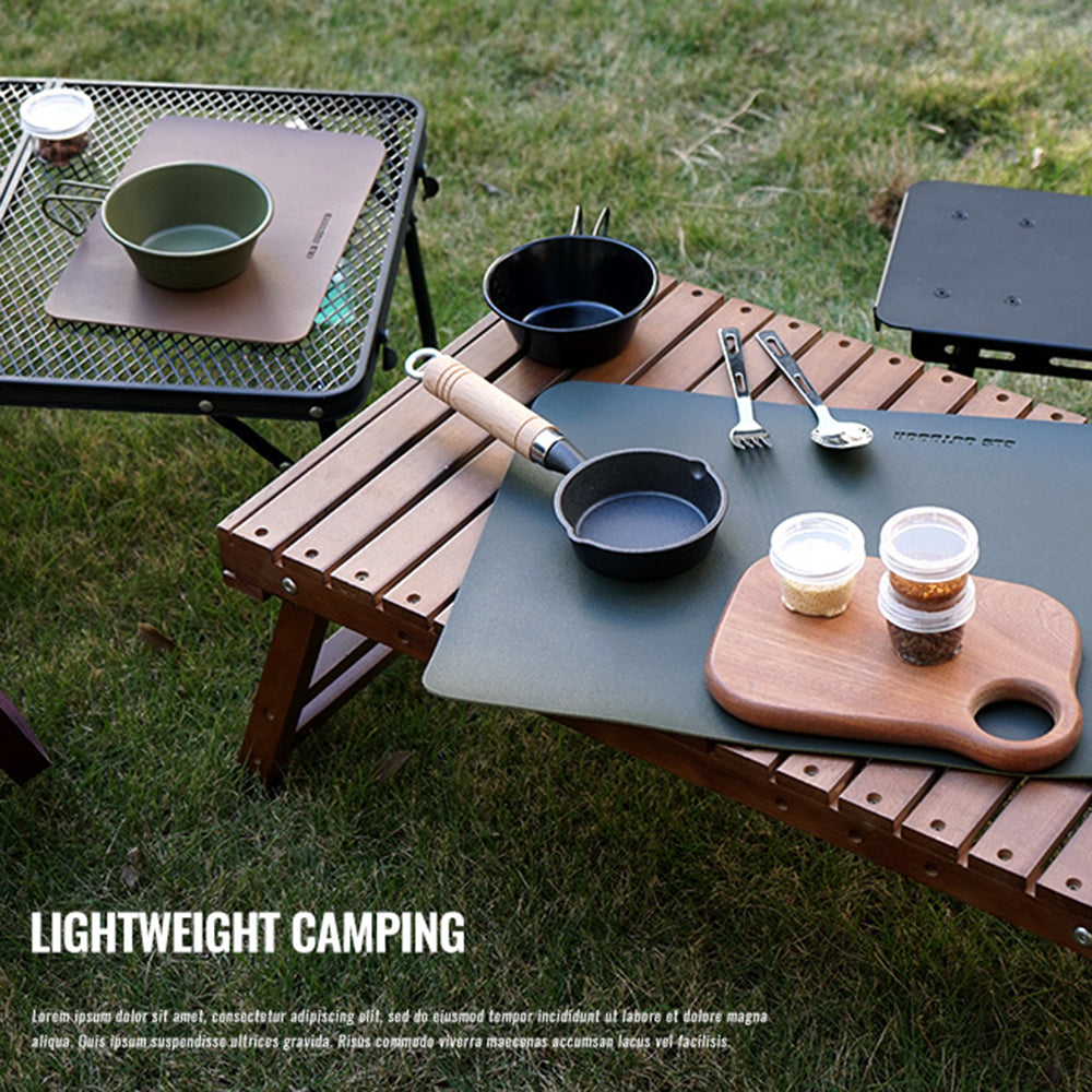 CLS 27.5x19cm Outdoor Camping Table PU Leather Mat Anti-dirt Picnic Tablecloth