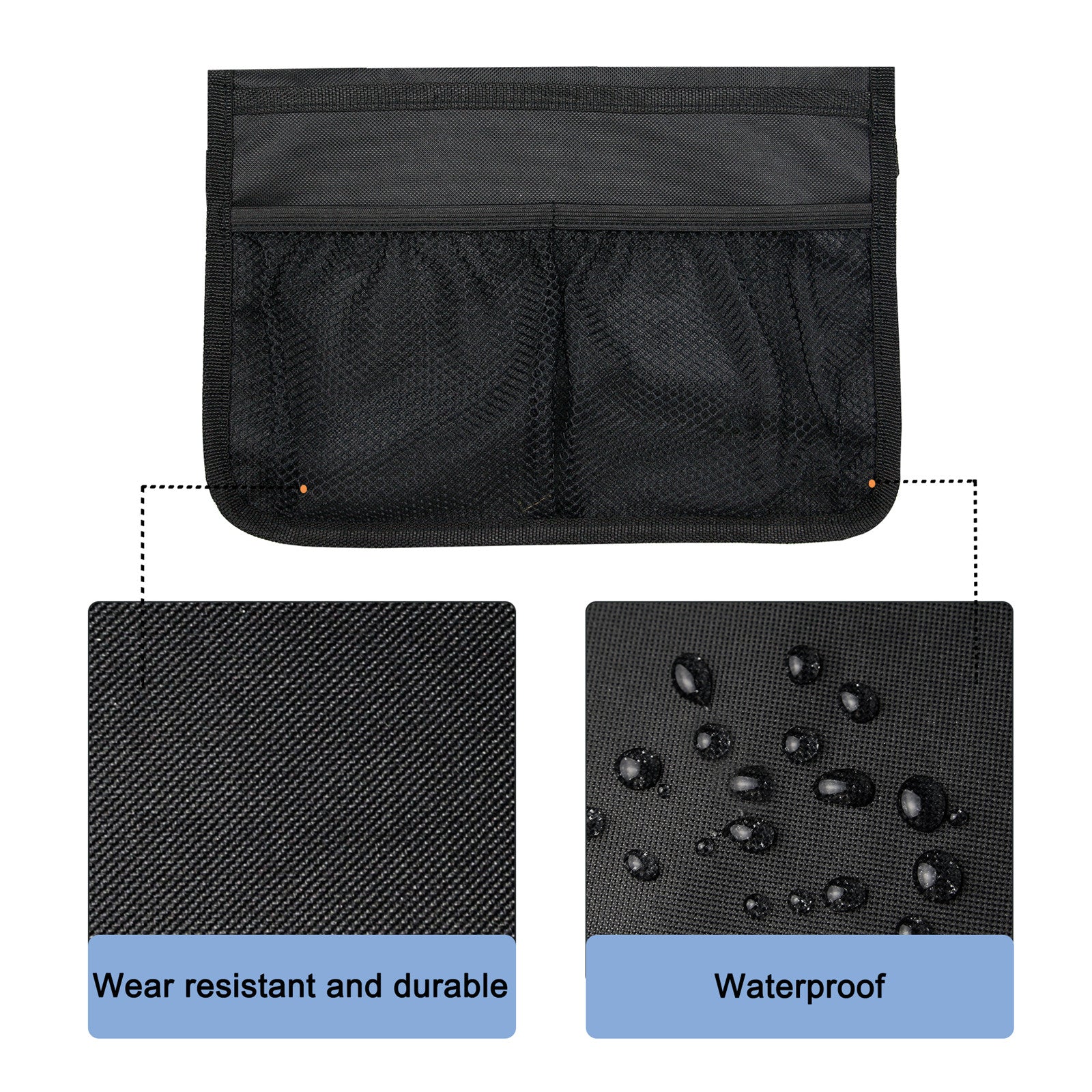 Polyester Magic Tape Storage Strap with 8 Carabiners to Hang Camping Gears