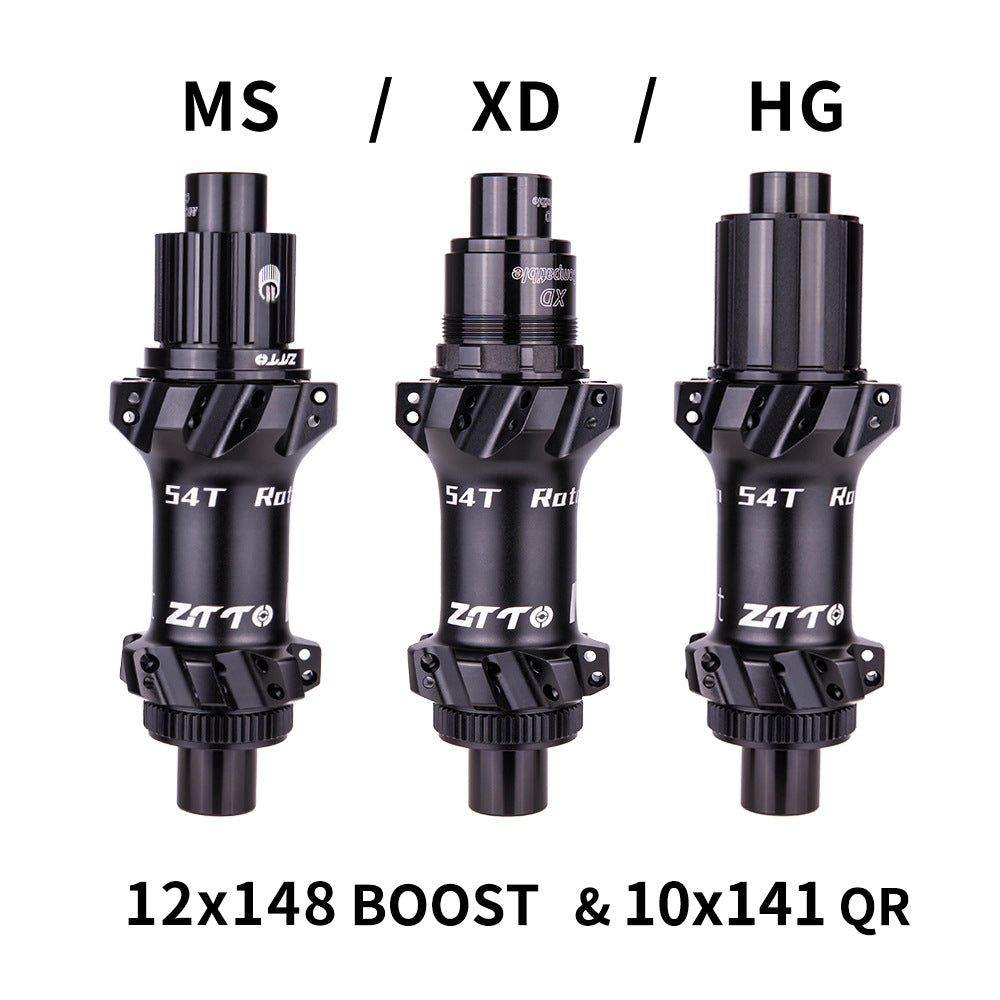ZTTO M1 Aluminum Alloy 1 Pair MTB Bicycle Hub 28 Holes 54T Ratchet Freehub Hub