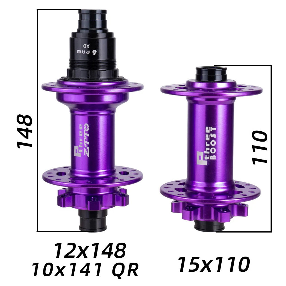 ZTTO P3boost 1 Pair Aluminum Alloy MTB Bicycle Front and Rear Wheel Hubs Bike Repair Parts