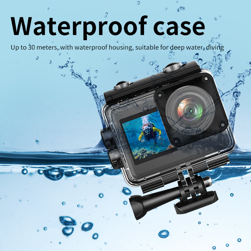 V5 5K WiFi EIS Anti-shake Action Camera 30m Waterproof Dual Screen Sports Camera
