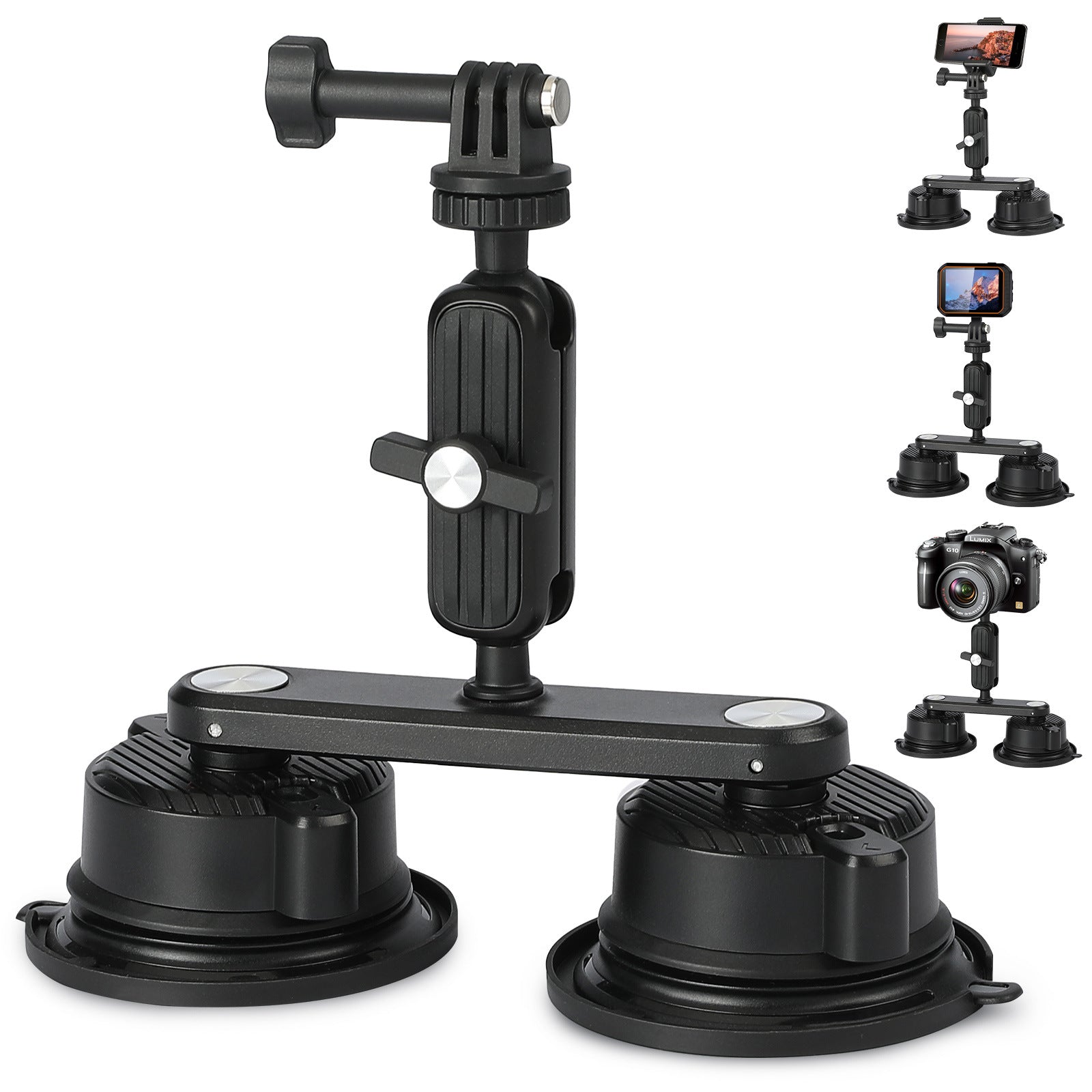 K01-2 For GoPro Action Camera Sucker Mount Bracket Sport Camera Car Home Support Stand