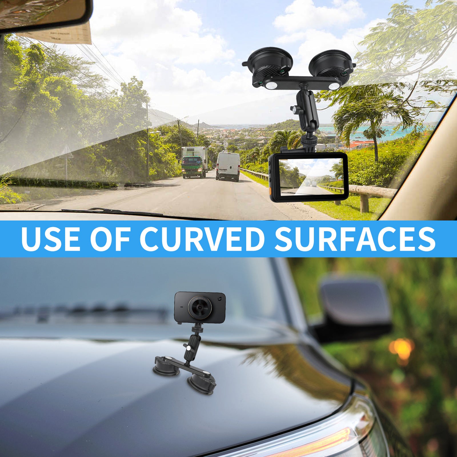 K01-2 For GoPro Action Camera Sucker Mount Bracket Sport Camera Car Home Support Stand