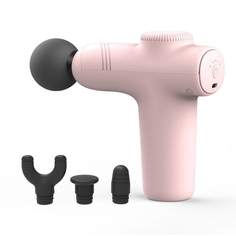 JM05S Pocket Fascia Massage Gun Ultra-Portable Mini Muscle Massager 5-Gear Adjustable Electric Back Massager - Pink