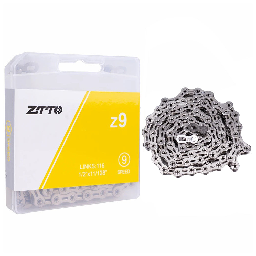 ZTTO Z09 Mountain Road Bike Chain 9-Speed 116 Links Carbon Steel Bicycle Chain